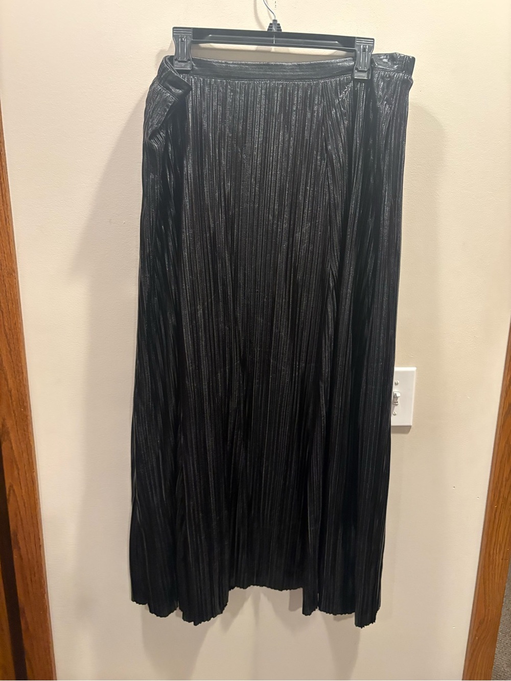 Anthropologie Metallic Pleated Midi Skirt - Picture 7 of 10